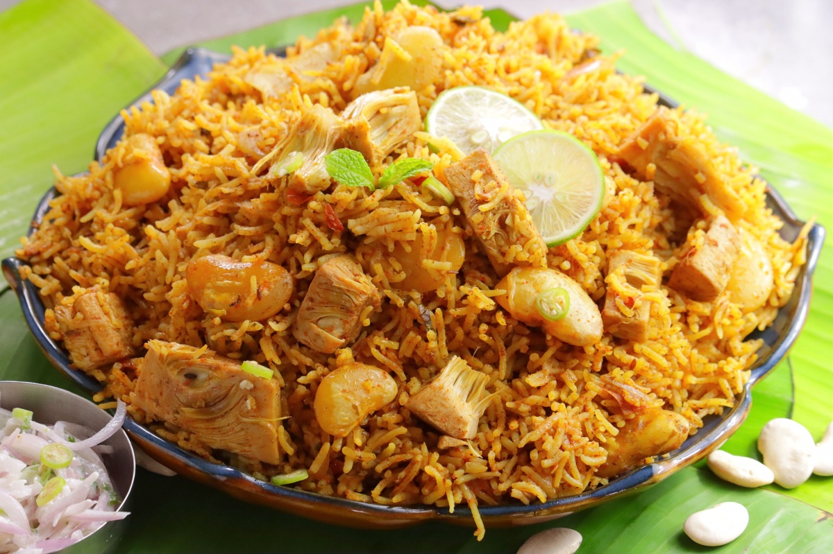 JACKFRUIT BIRYANI RECIPE – USING KATHAL & PANASA BIRYANI MIX